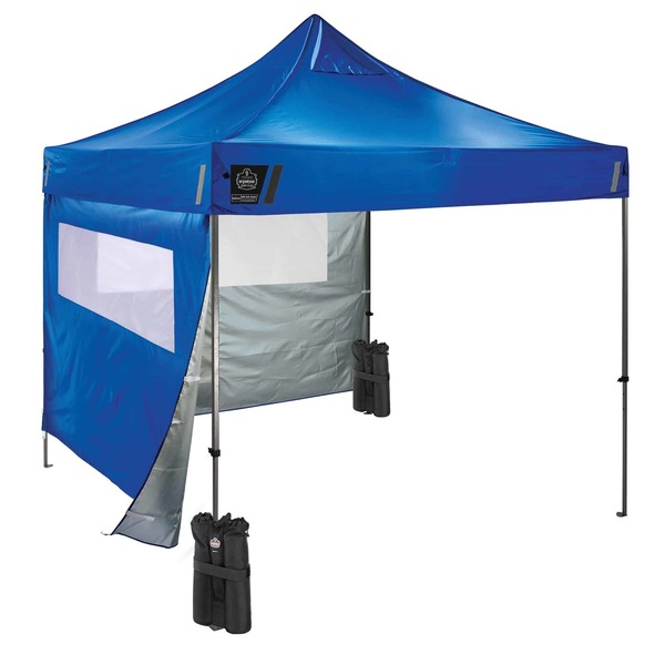 Shax By Ergodyne Single Blue Heavy-Duty Tent Kit Mesh Windows, 10ft x 10ft 6052
